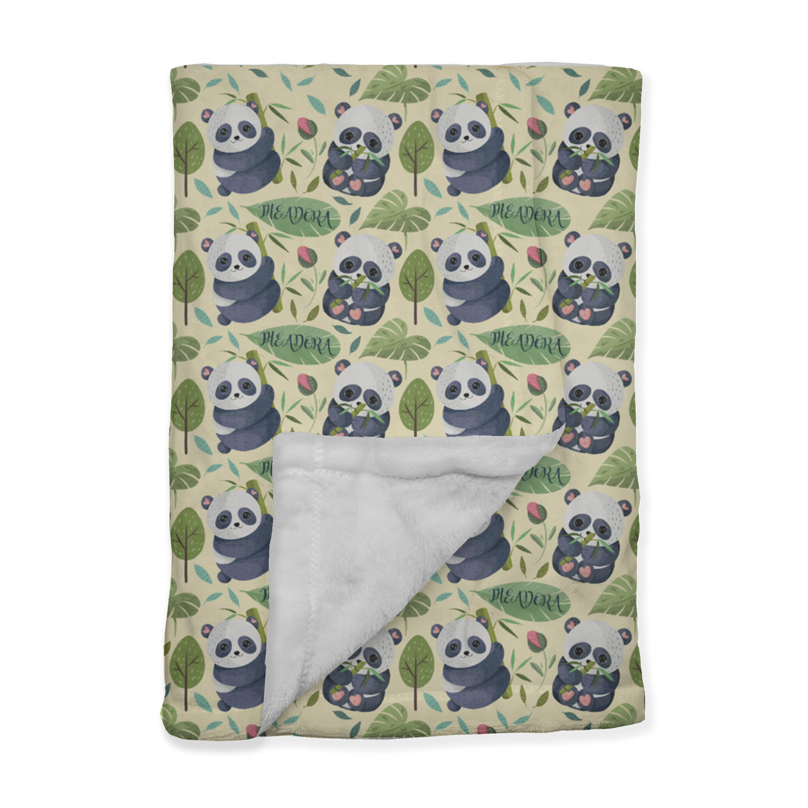 PERSONALIZED CUTE PANDA MINKY BLANKET