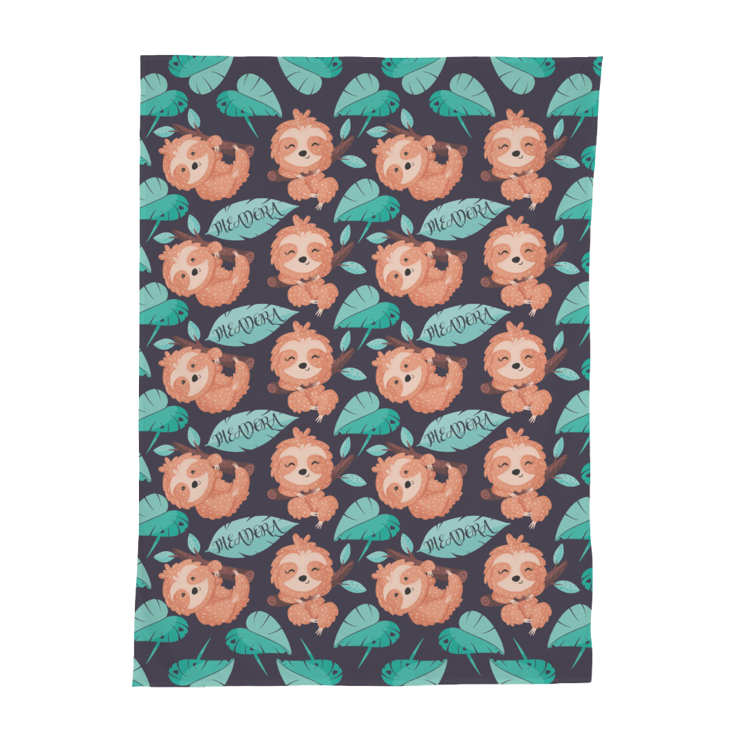 PERSONALIZED CUTE SLOTH SWADDLE BLANKET