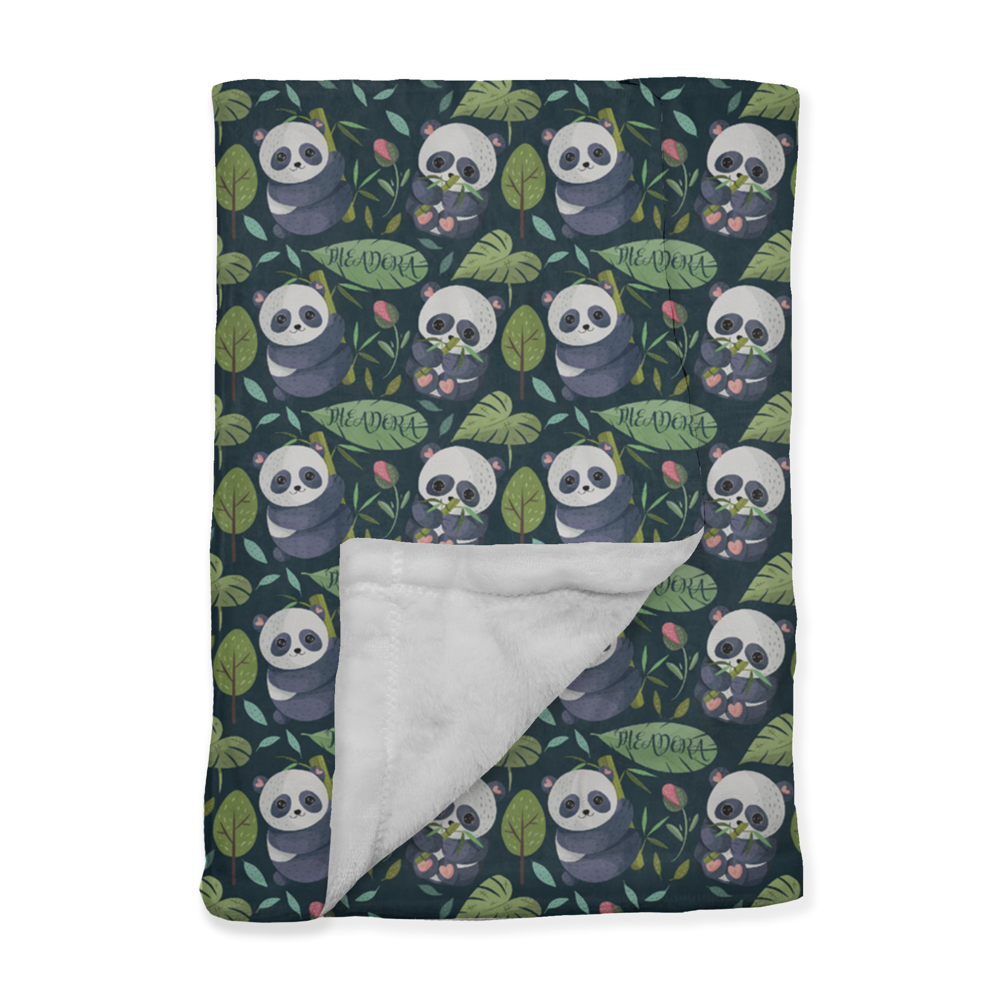 PERSONALIZED CUTE PANDA MINKY BLANKET