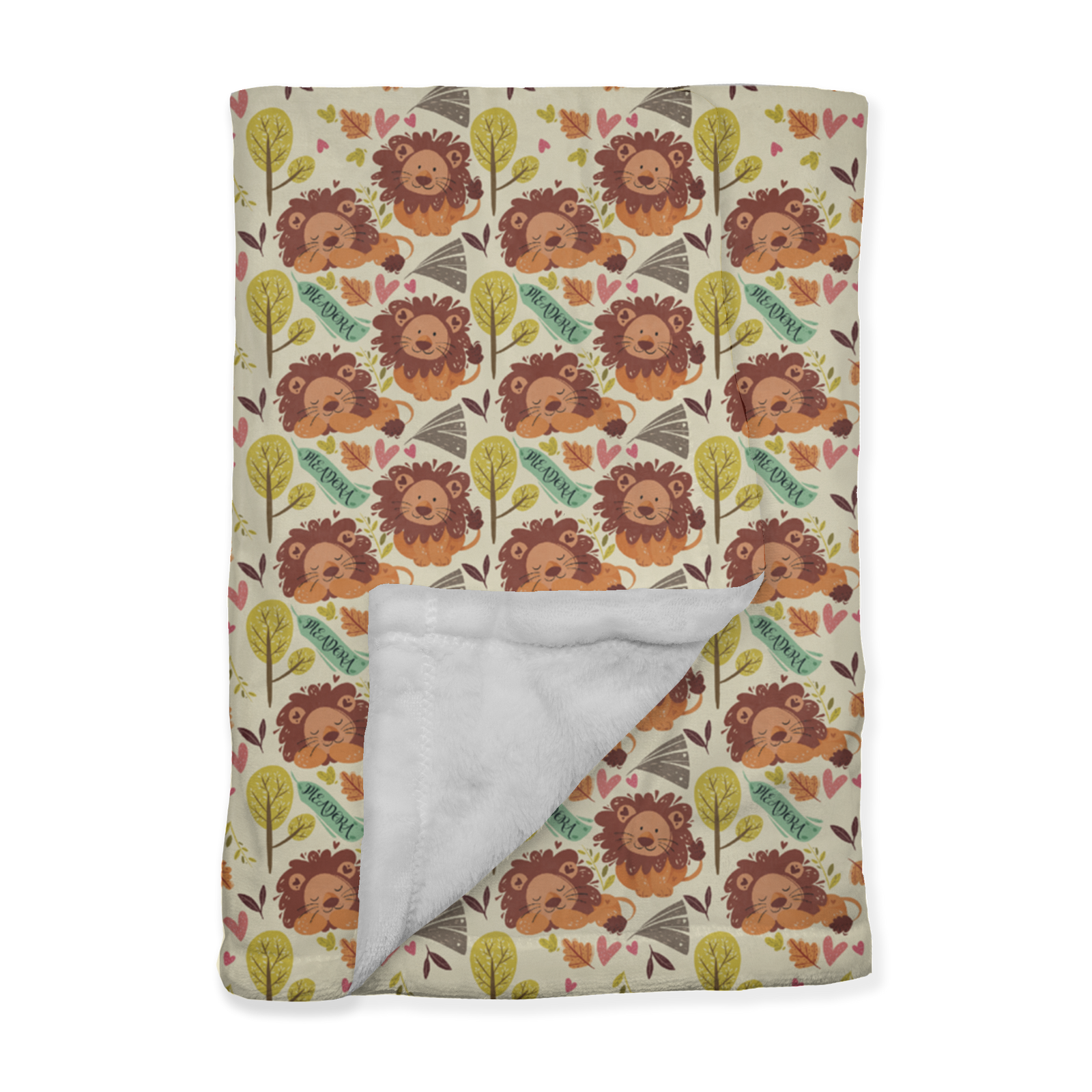 PERSONALIZED CUTE LION MINKY BLANKET