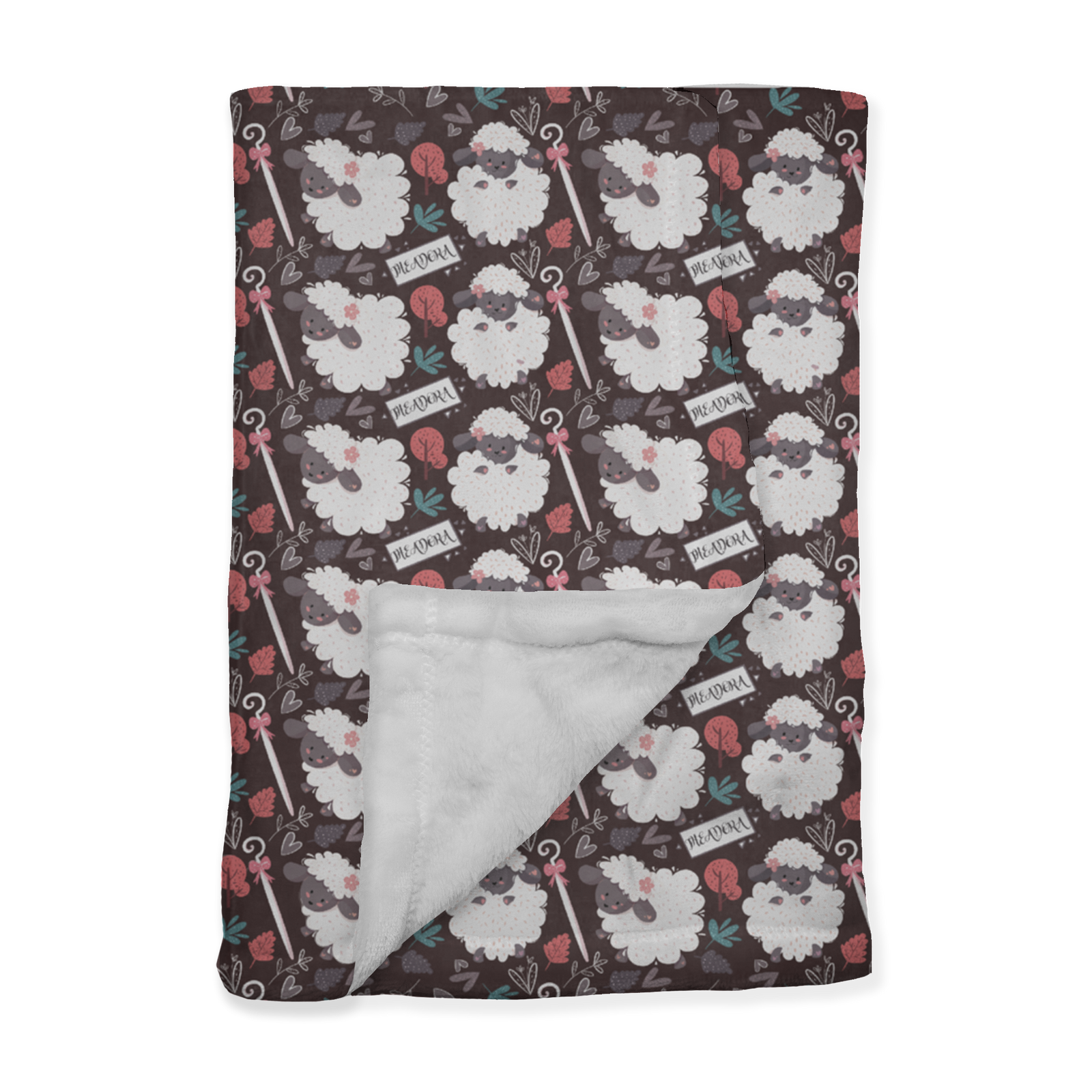 PERSONALIZED CUTE SHEEP MINKY BLANKET