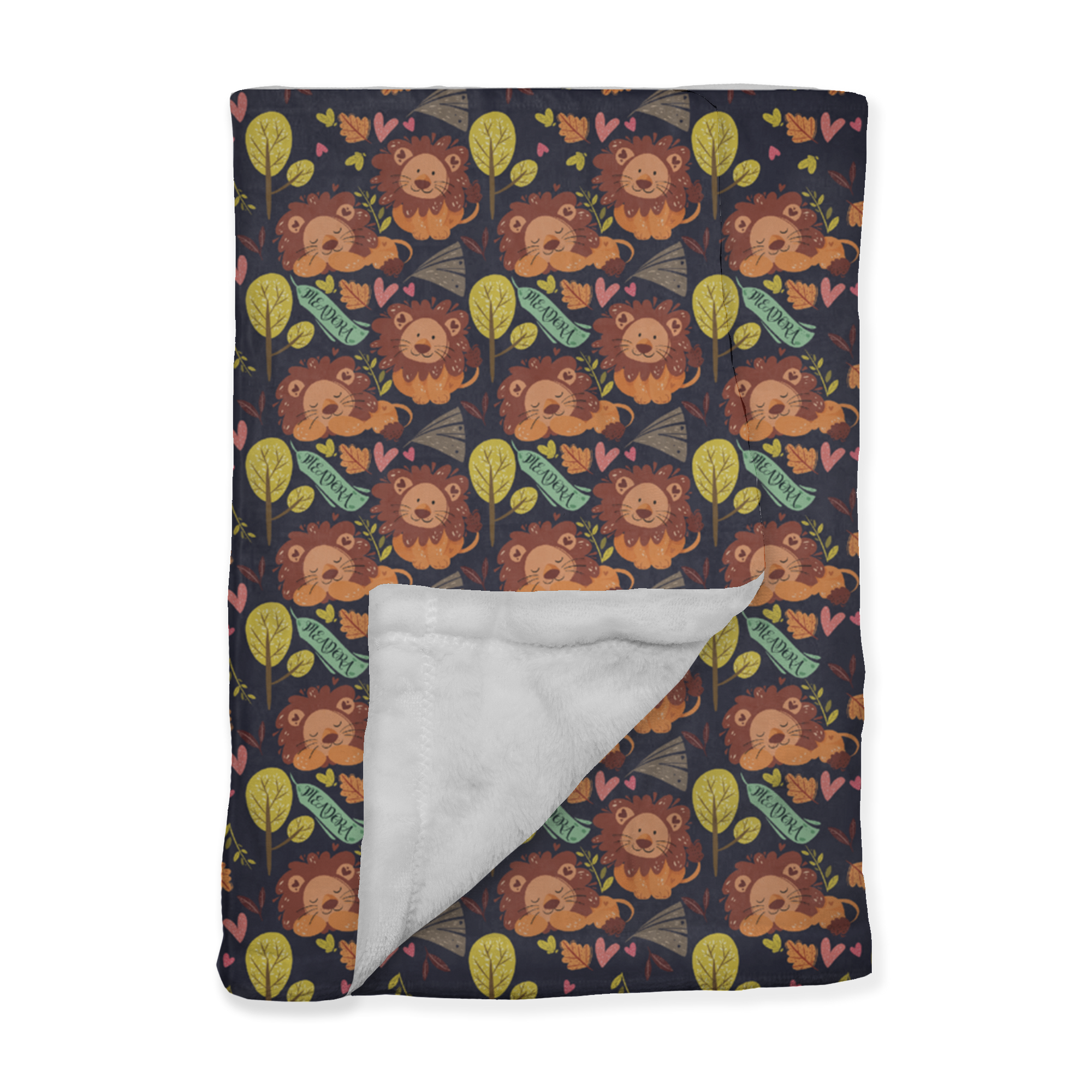 PERSONALIZED CUTE LION MINKY BLANKET