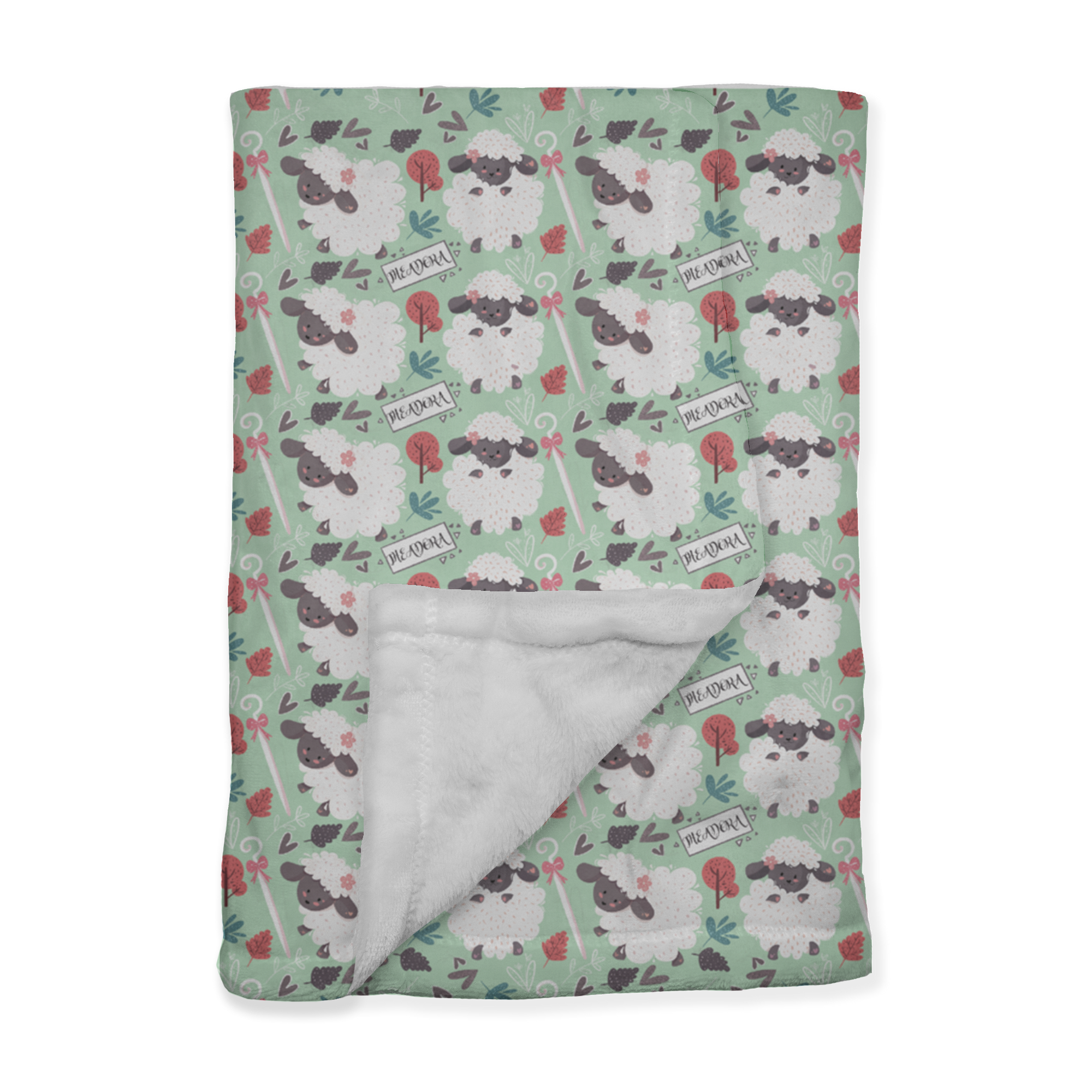 PERSONALIZED CUTE SHEEP MINKY BLANKET