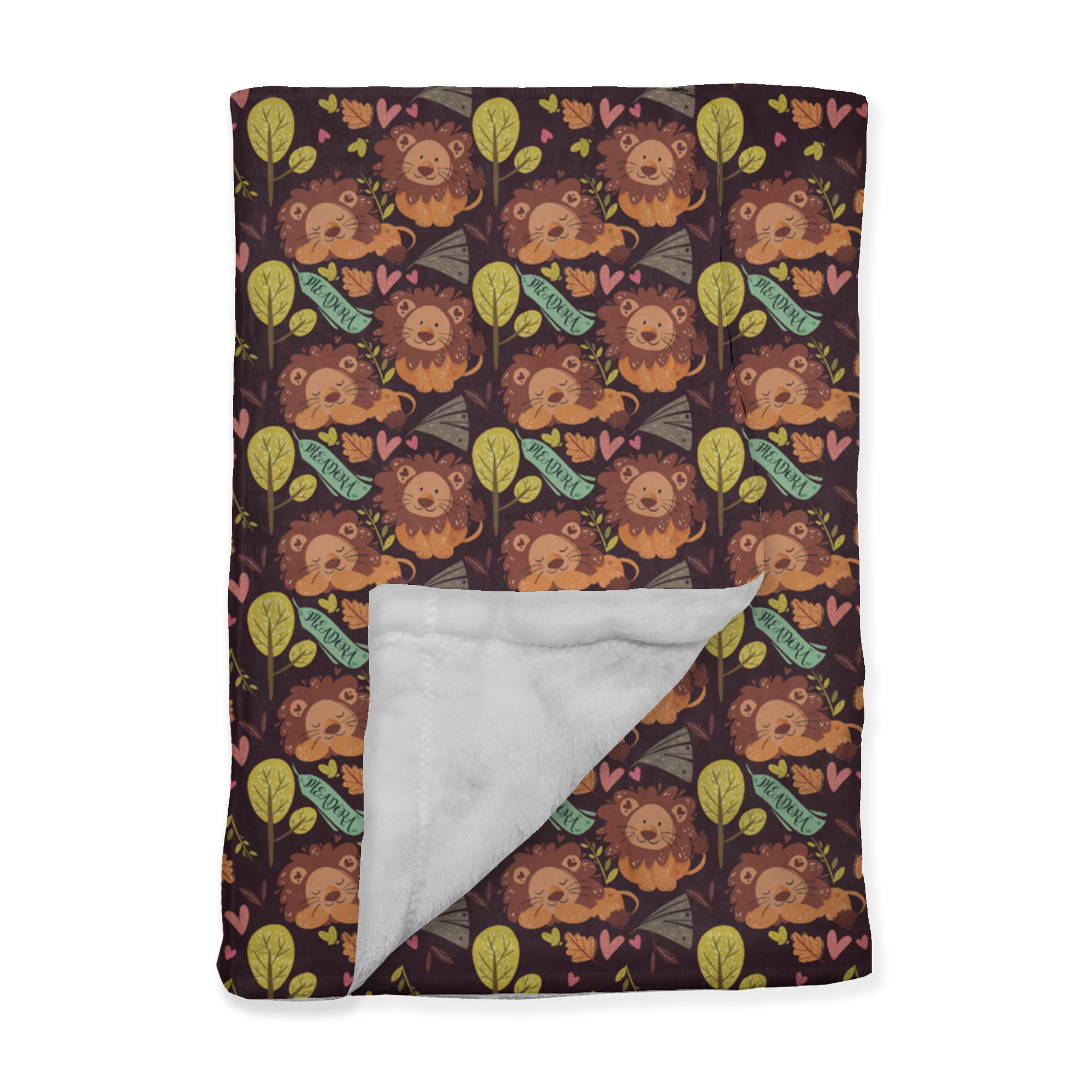 PERSONALIZED CUTE LION MINKY BLANKET