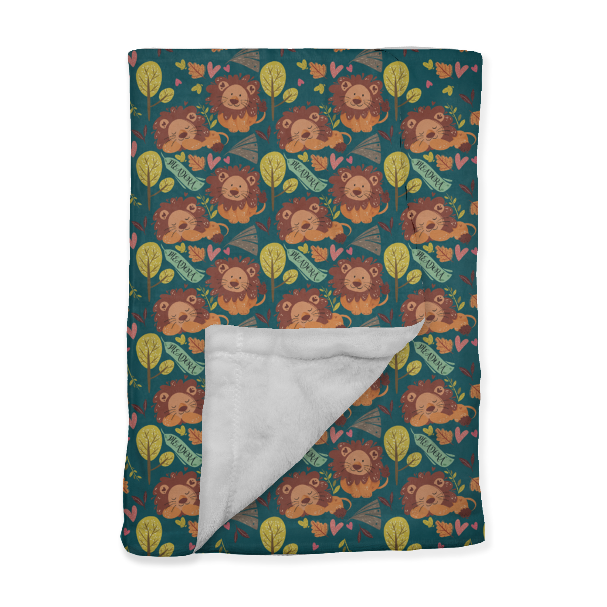 PERSONALIZED CUTE LION MINKY BLANKET