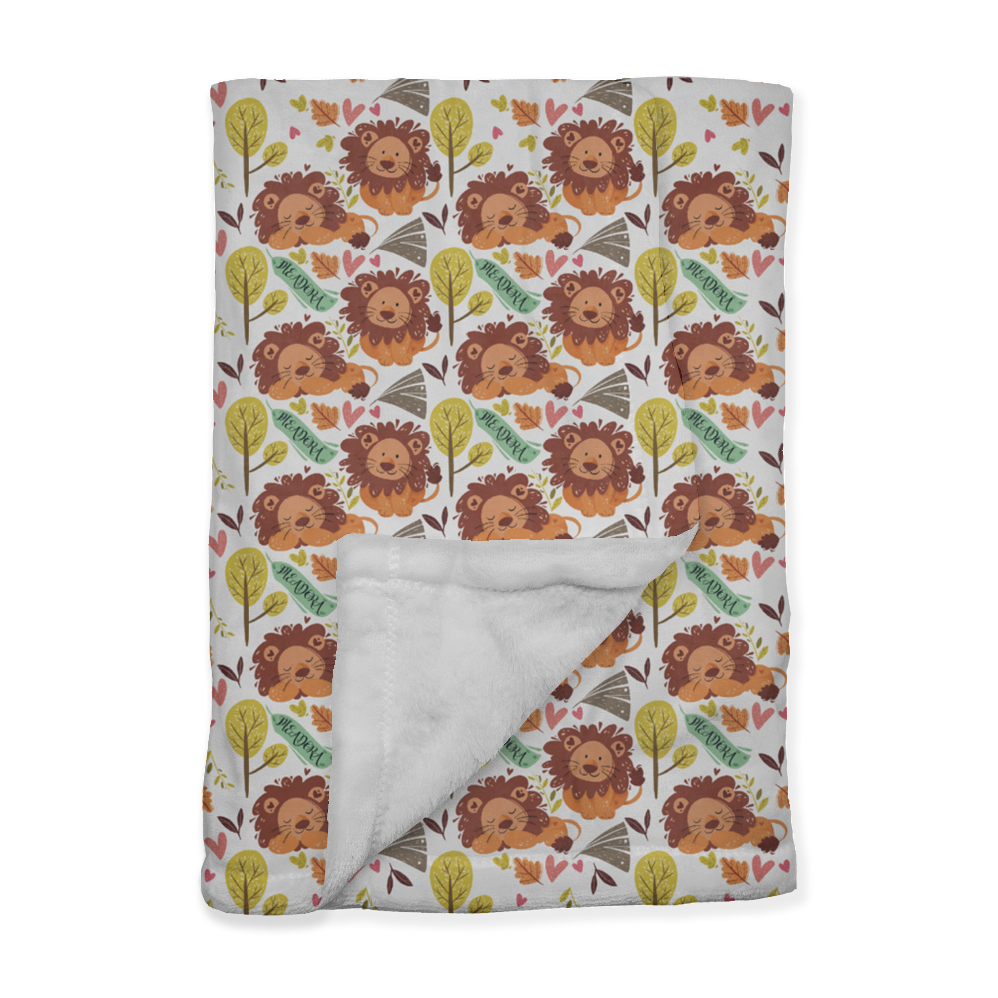 PERSONALIZED CUTE LION MINKY BLANKET
