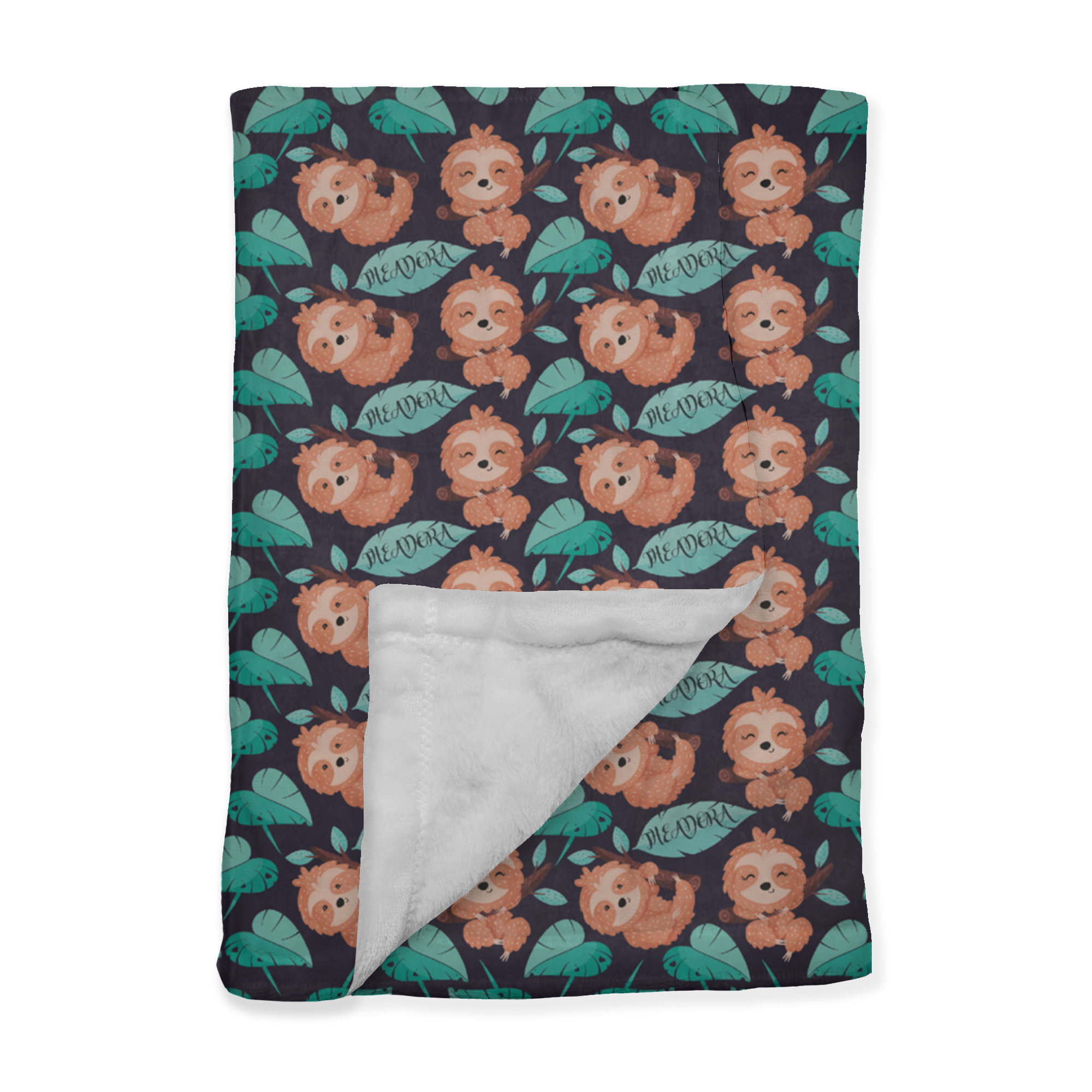 PERSONALIZED CUTE SLOTH MINKY BLANKET