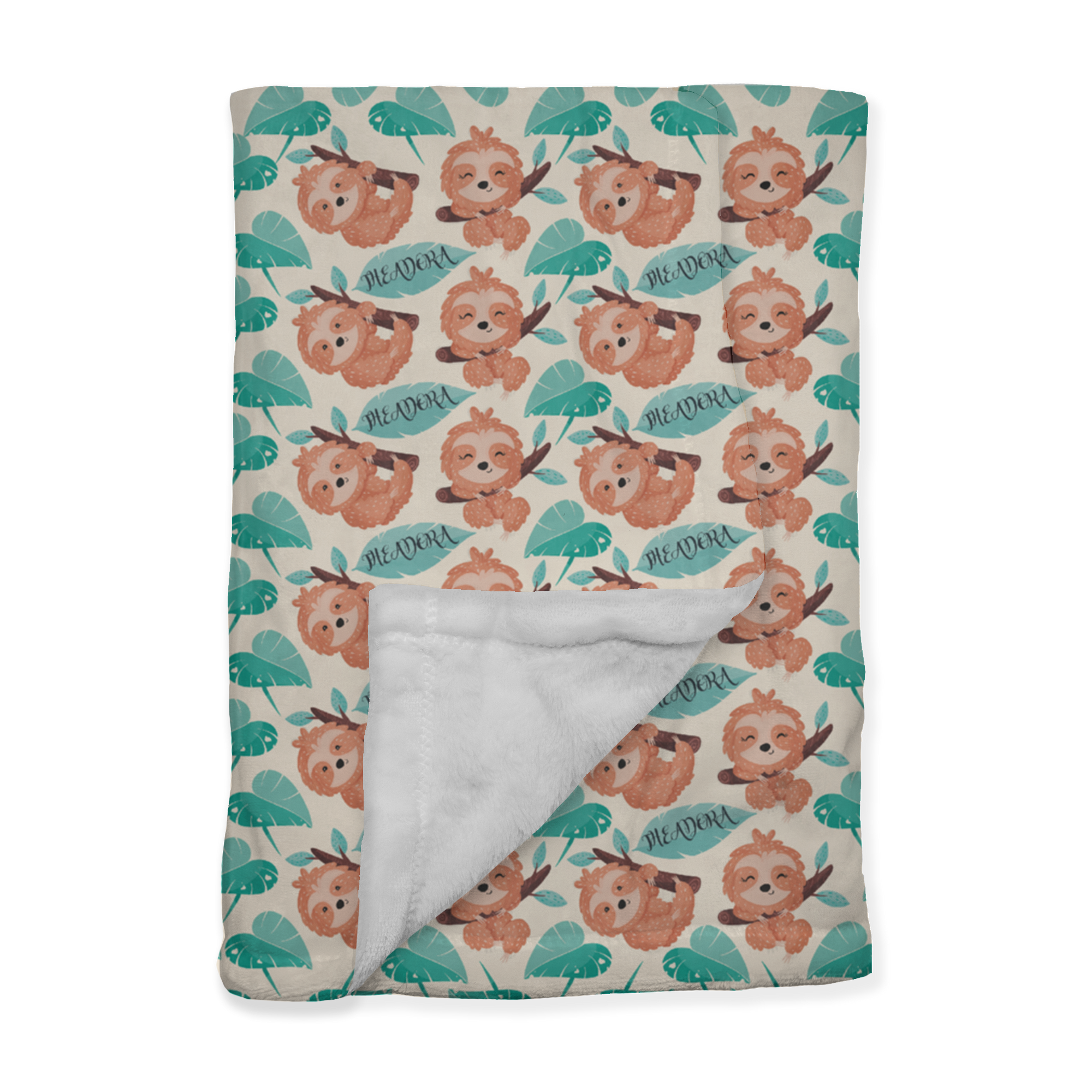 PERSONALIZED CUTE SLOTH MINKY BLANKET