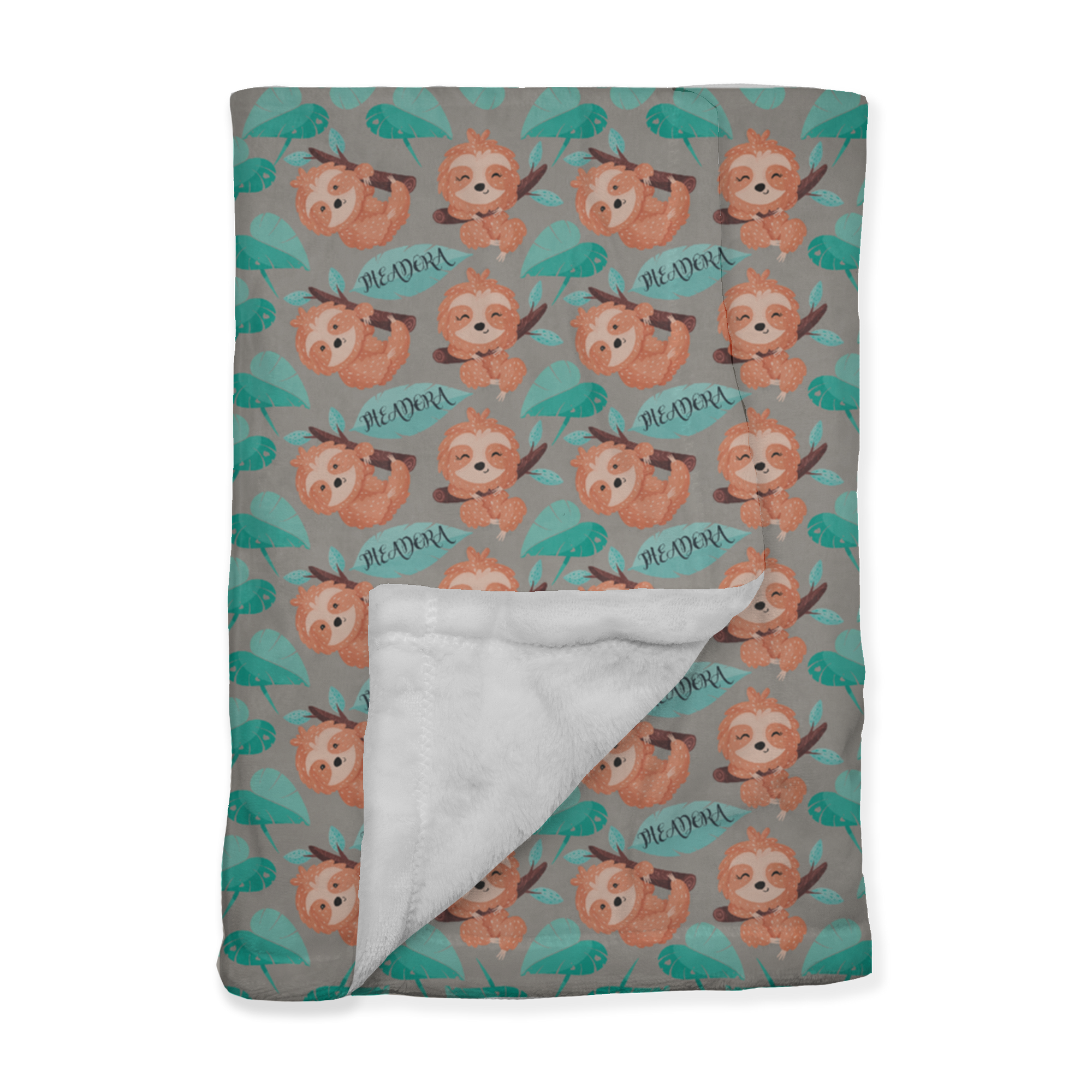 PERSONALIZED CUTE SLOTH MINKY BLANKET