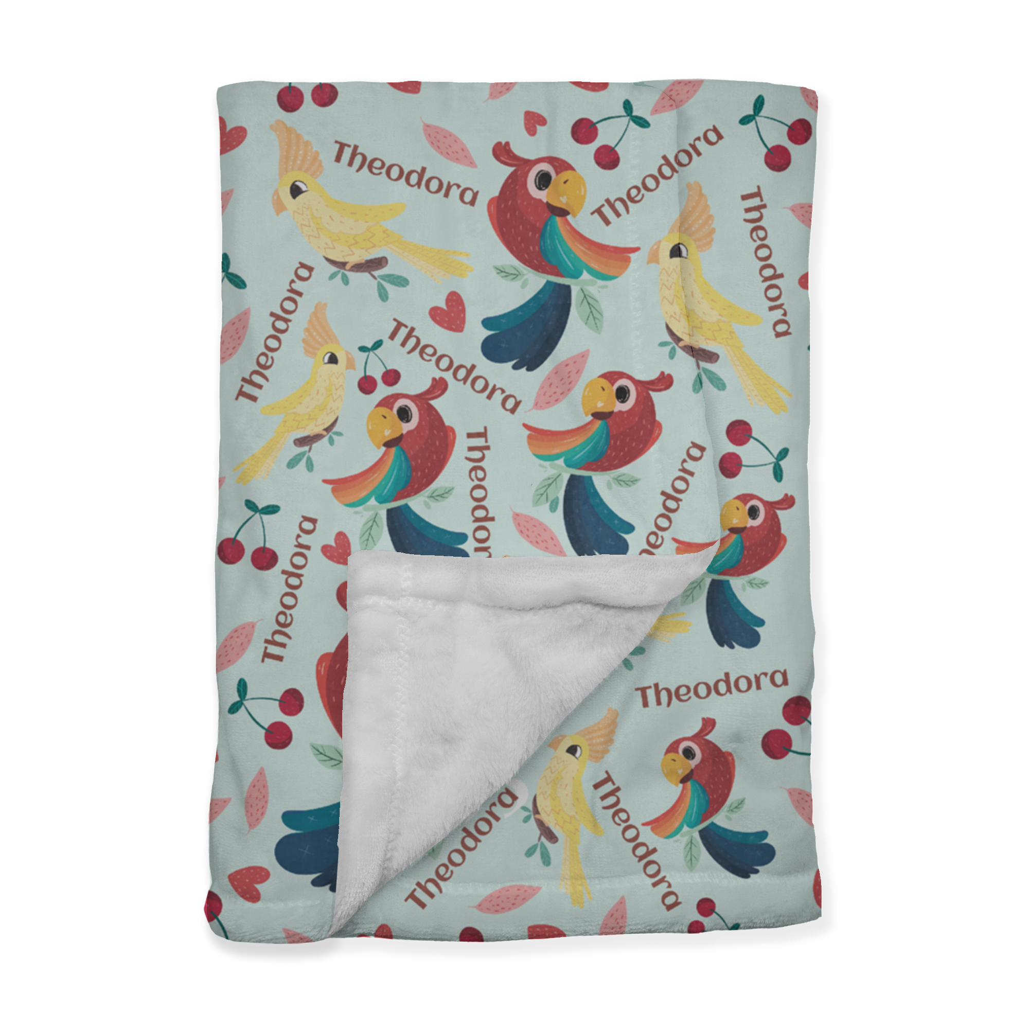 PERSONALIZED CUTE BIRD MINKY BLANKET