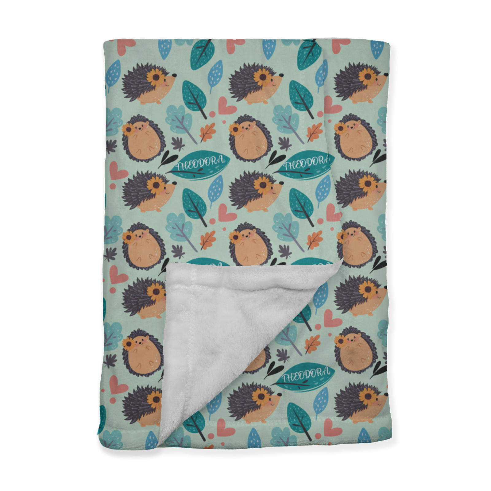 PERSONALIZED CUTE PORCUPINE MINKY BLANKET
