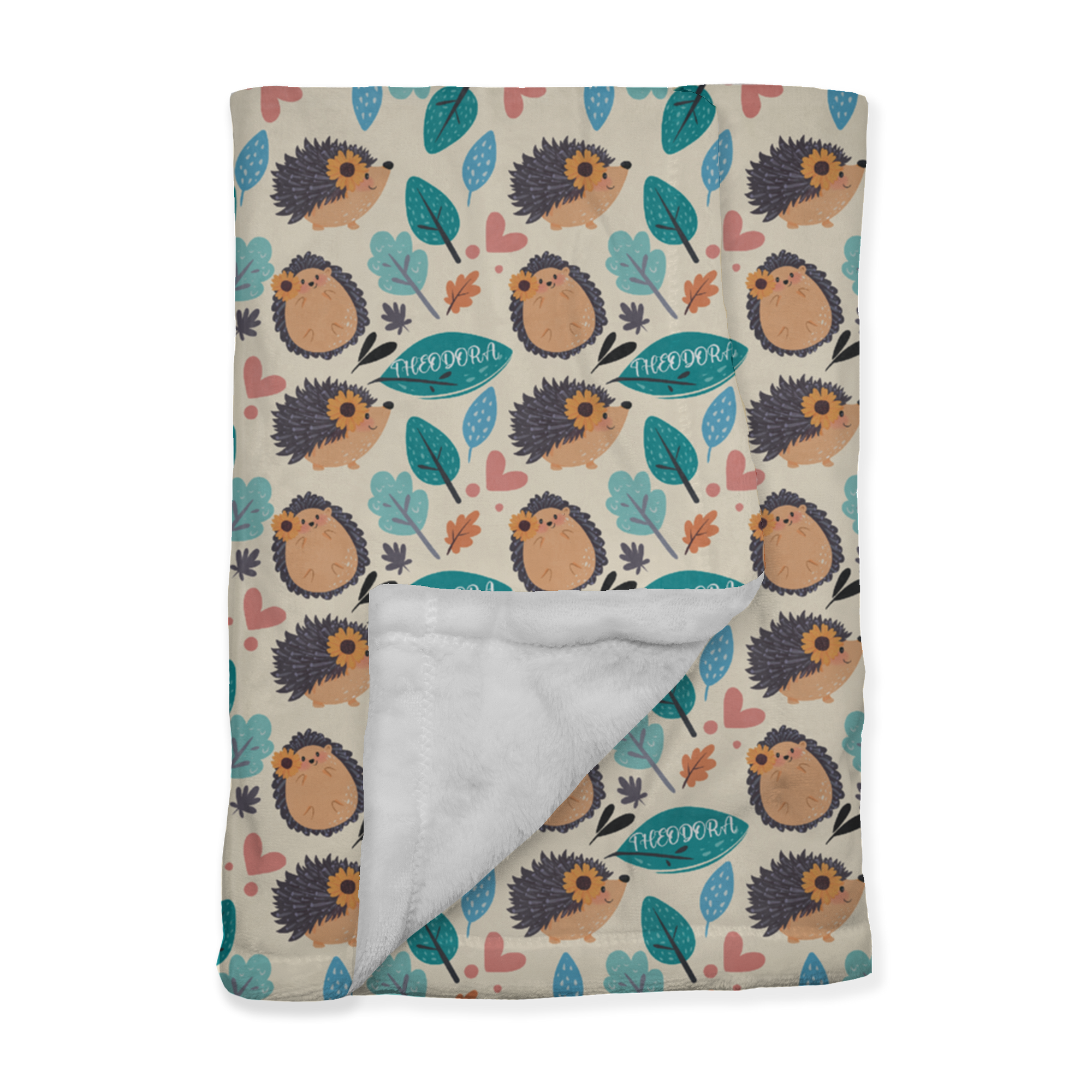 PERSONALIZED CUTE PORCUPINE MINKY BLANKET