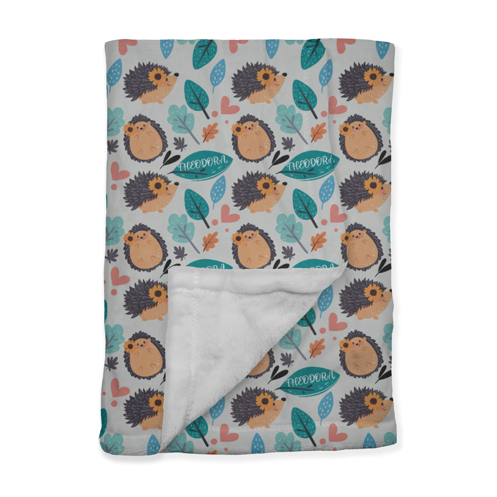 PERSONALIZED CUTE PORCUPINE MINKY BLANKET
