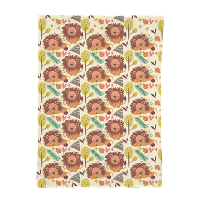 PERSONALIZED CUTE LION SWADDLE BLANKET