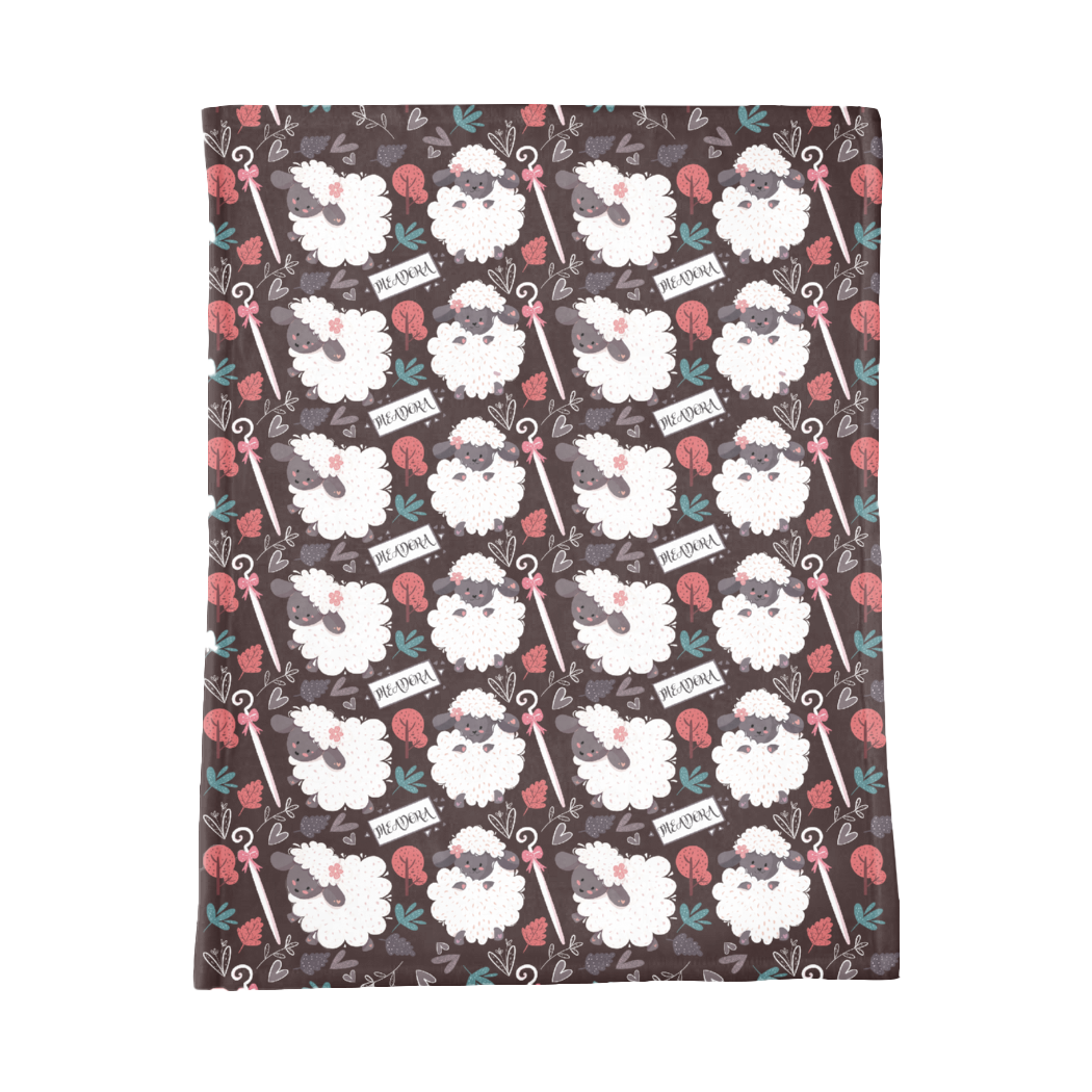 PERSONALIZED CUTE SHEEP MINKY BLANKET