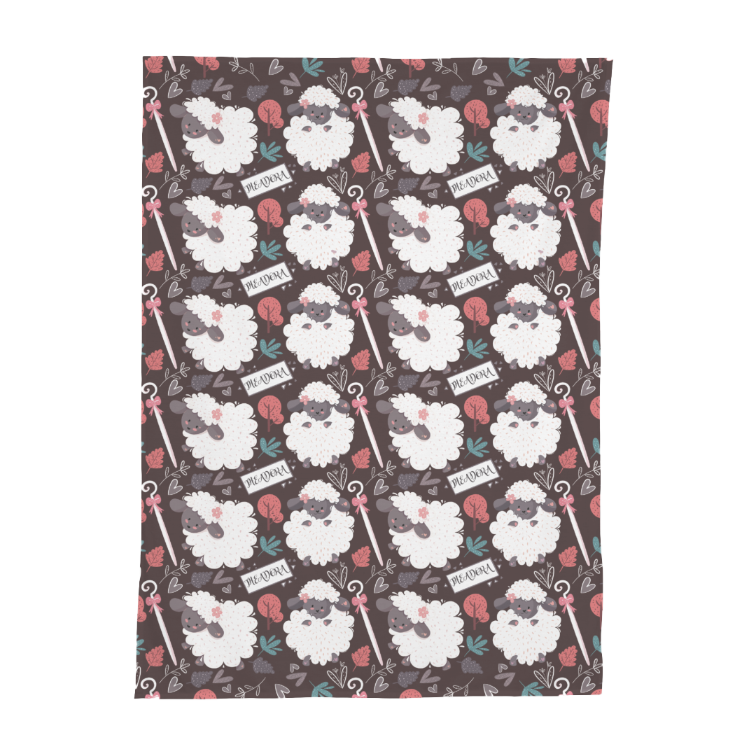 PERSONALIZED CUTE SHEEP SWADDLE BLANKET
