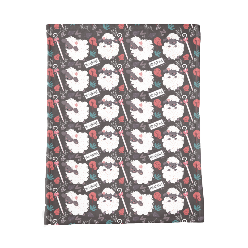 PERSONALIZED CUTE SHEEP MINKY BLANKET
