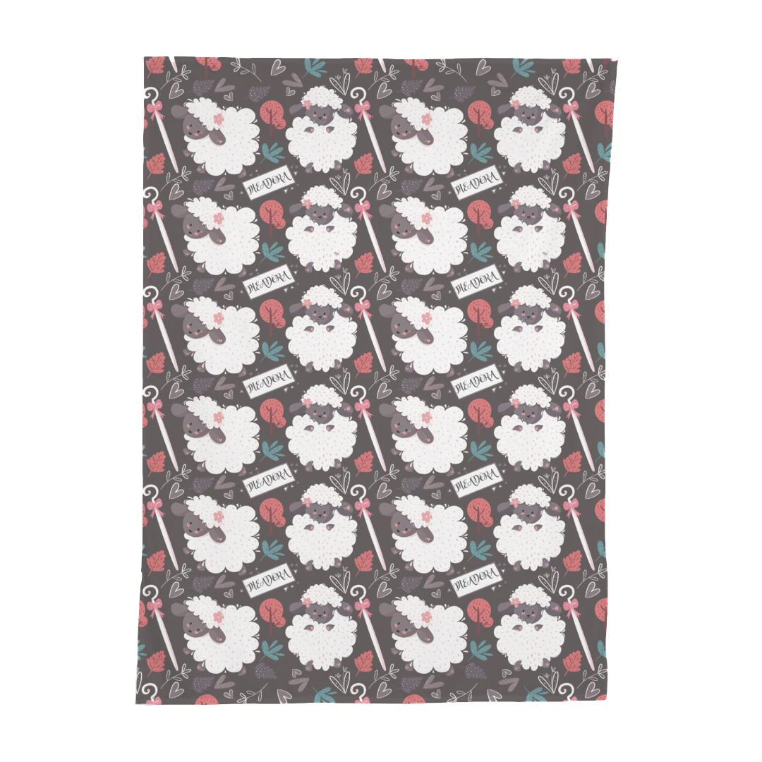 PERSONALIZED CUTE SHEEP SWADDLE BLANKET