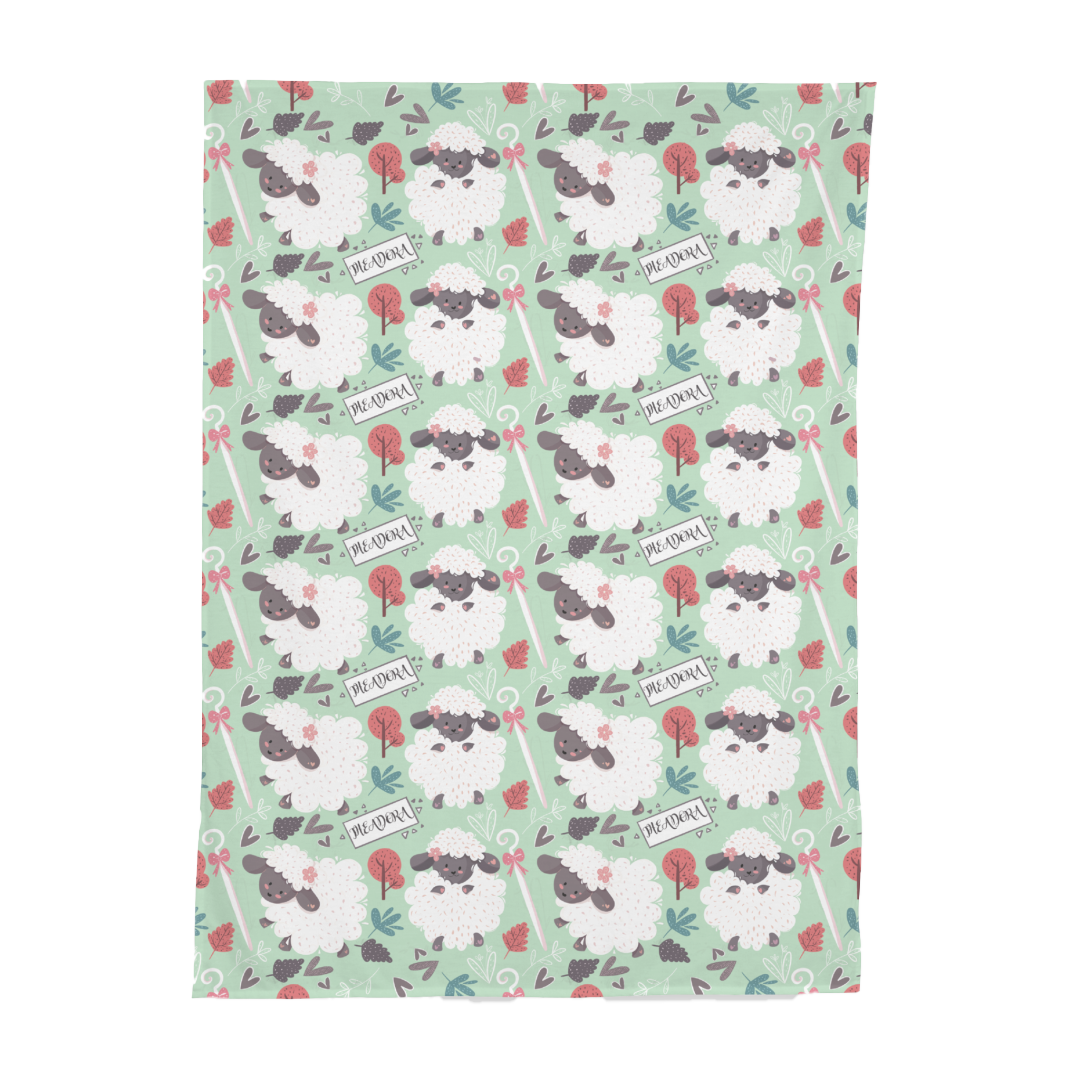 PERSONALIZED CUTE SHEEP SWADDLE BLANKET