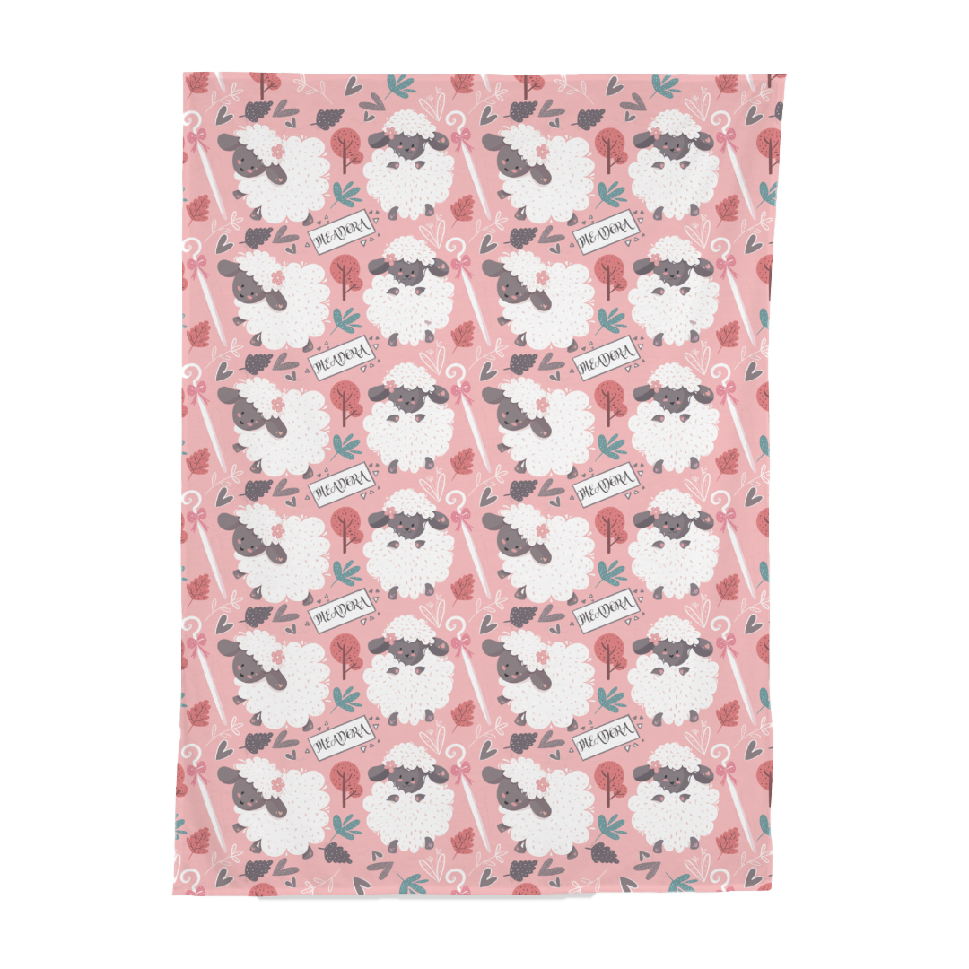 PERSONALIZED CUTE SHEEP SWADDLE BLANKET