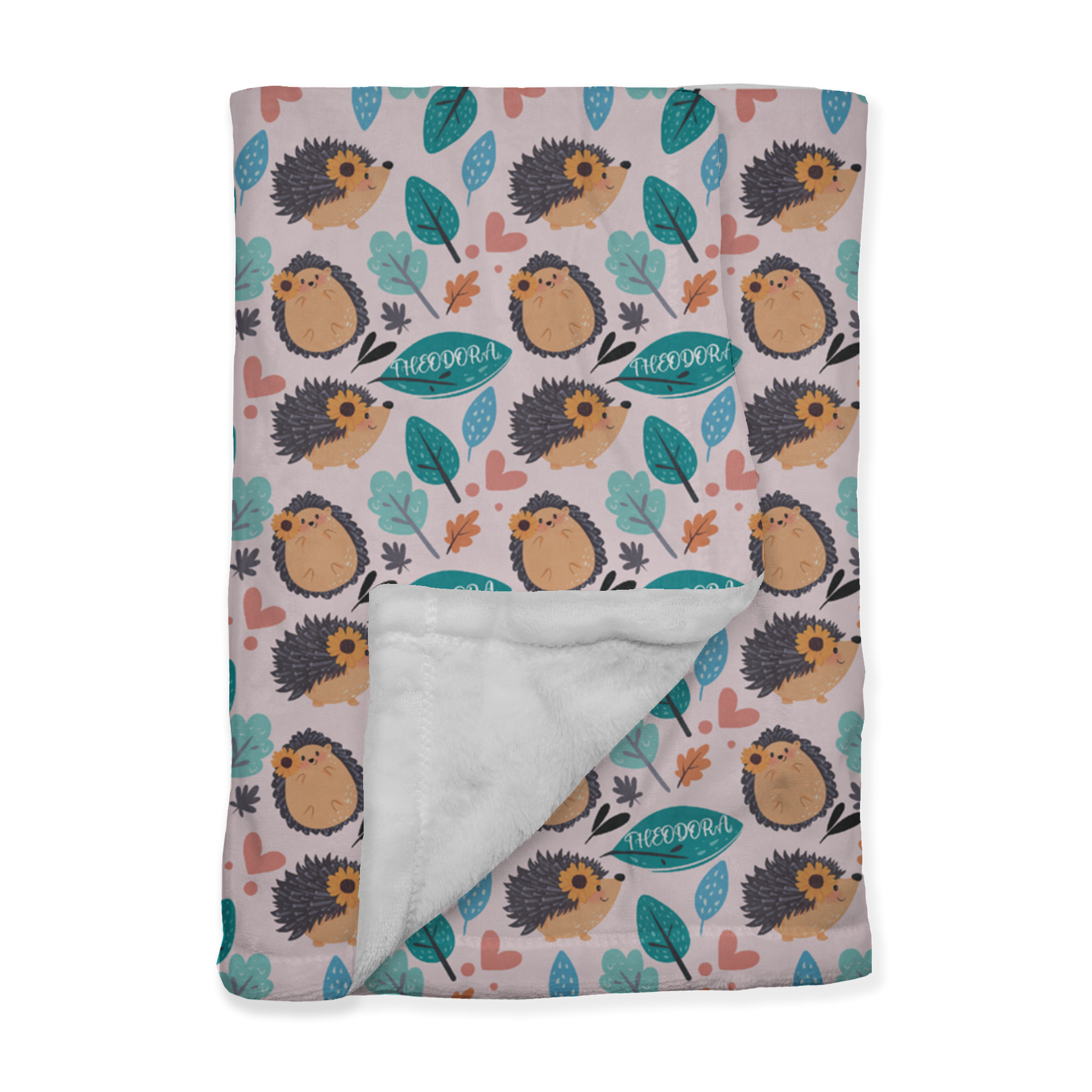 PERSONALIZED CUTE PORCUPINE MINKY BLANKET