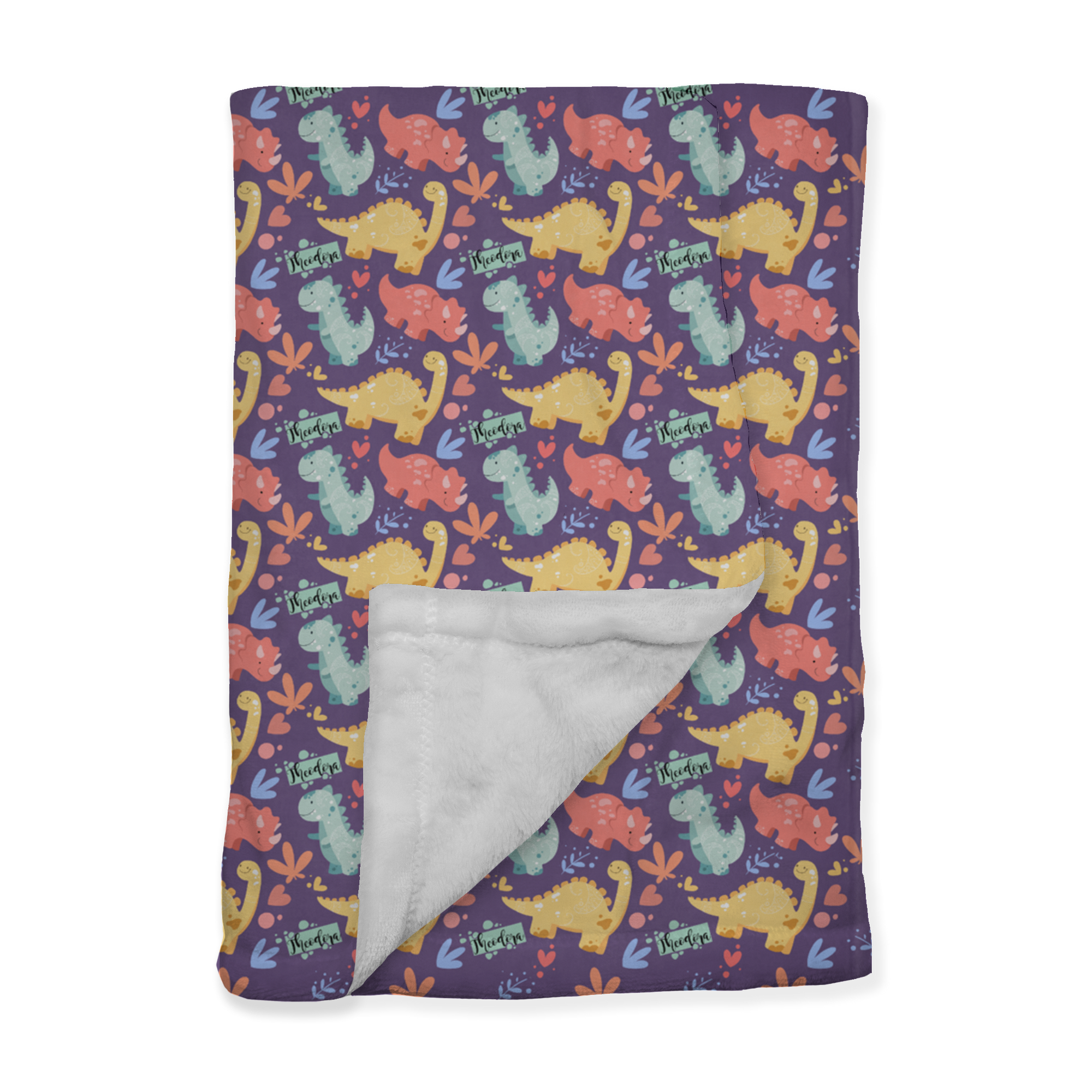 PERSONALIZED CUTE DINOSAUR MINKY BLANKET
