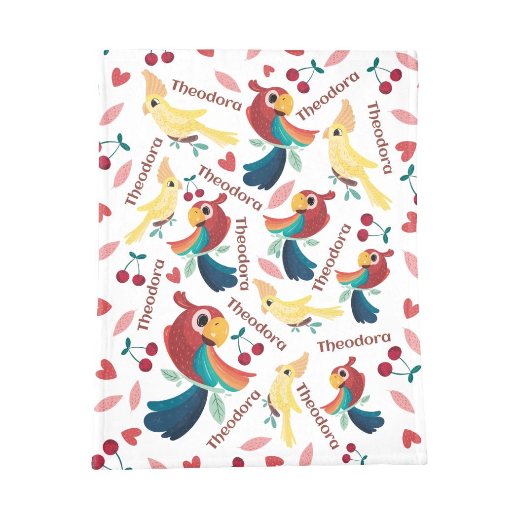 PERSONALIZED CUTE BIRD MINKY BLANKET