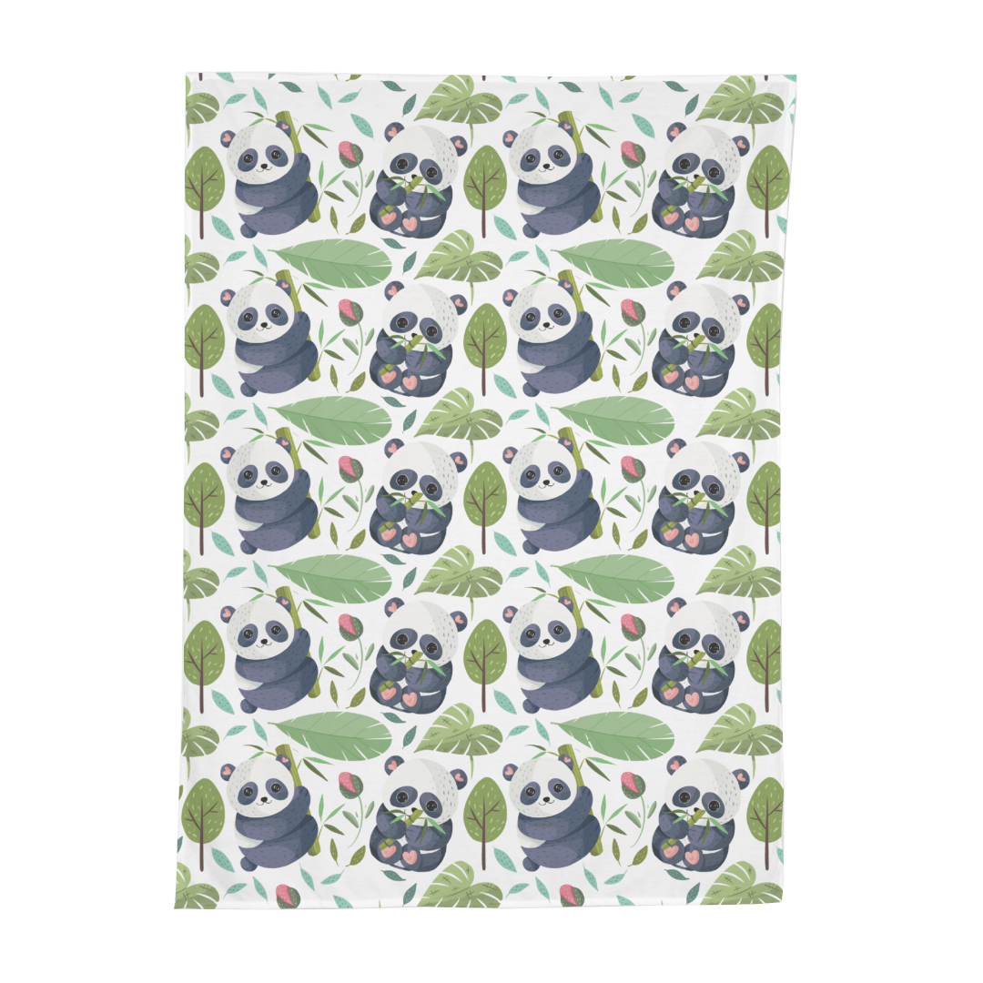 PERSONALIZED CUTE PANDA SWADDLE BLANKET