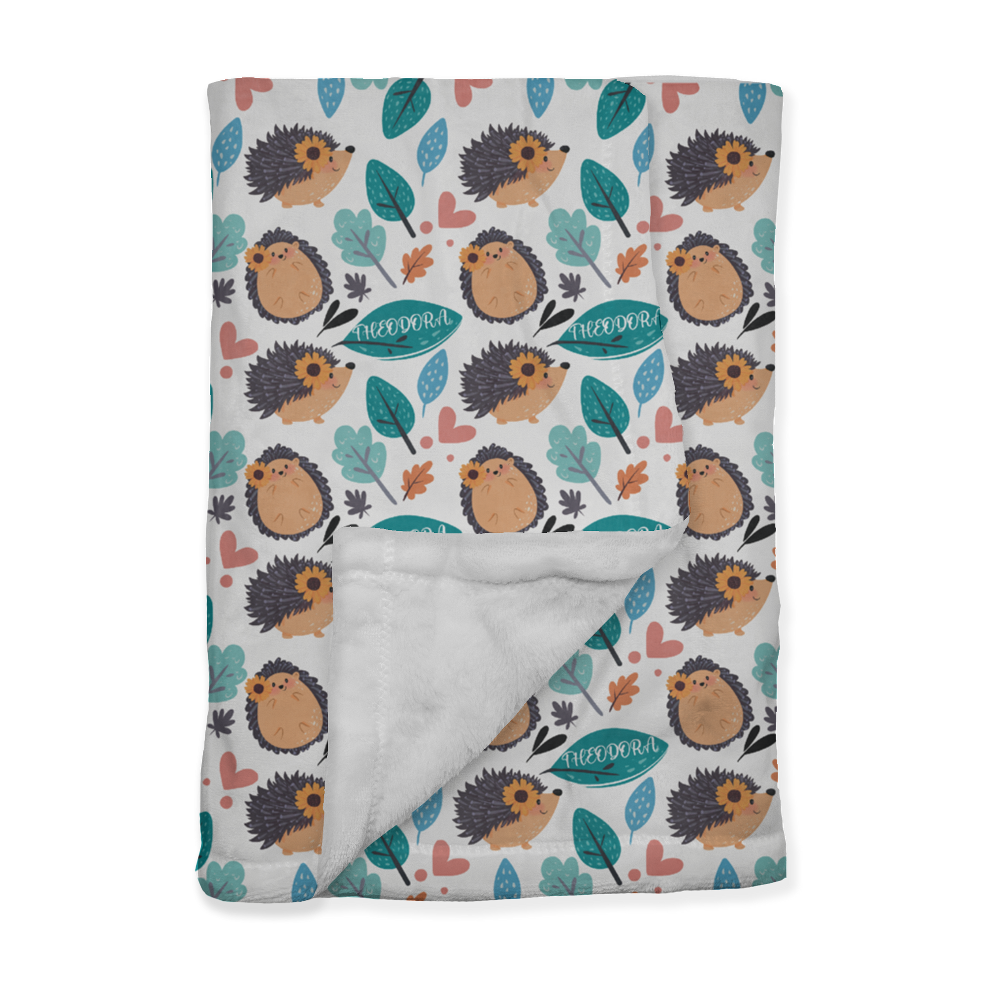 PERSONALIZED CUTE PORCUPINE MINKY BLANKET