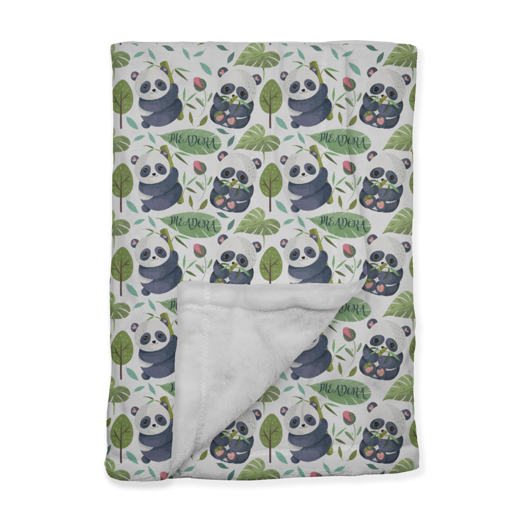 PERSONALIZED CUTE PANDA MINKY BLANKET