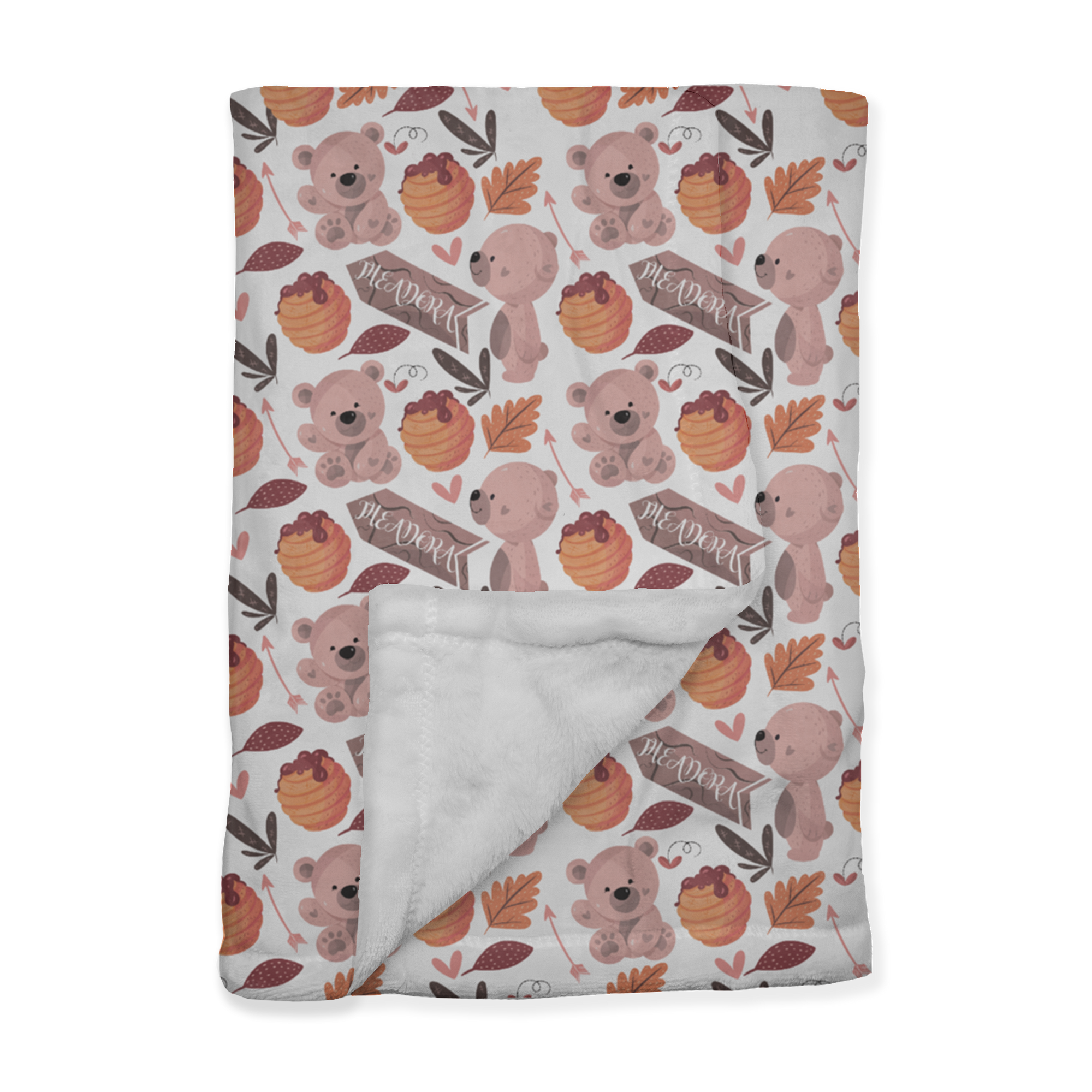 PERSONALIZED CUTE BEAR MINKY BLANKET