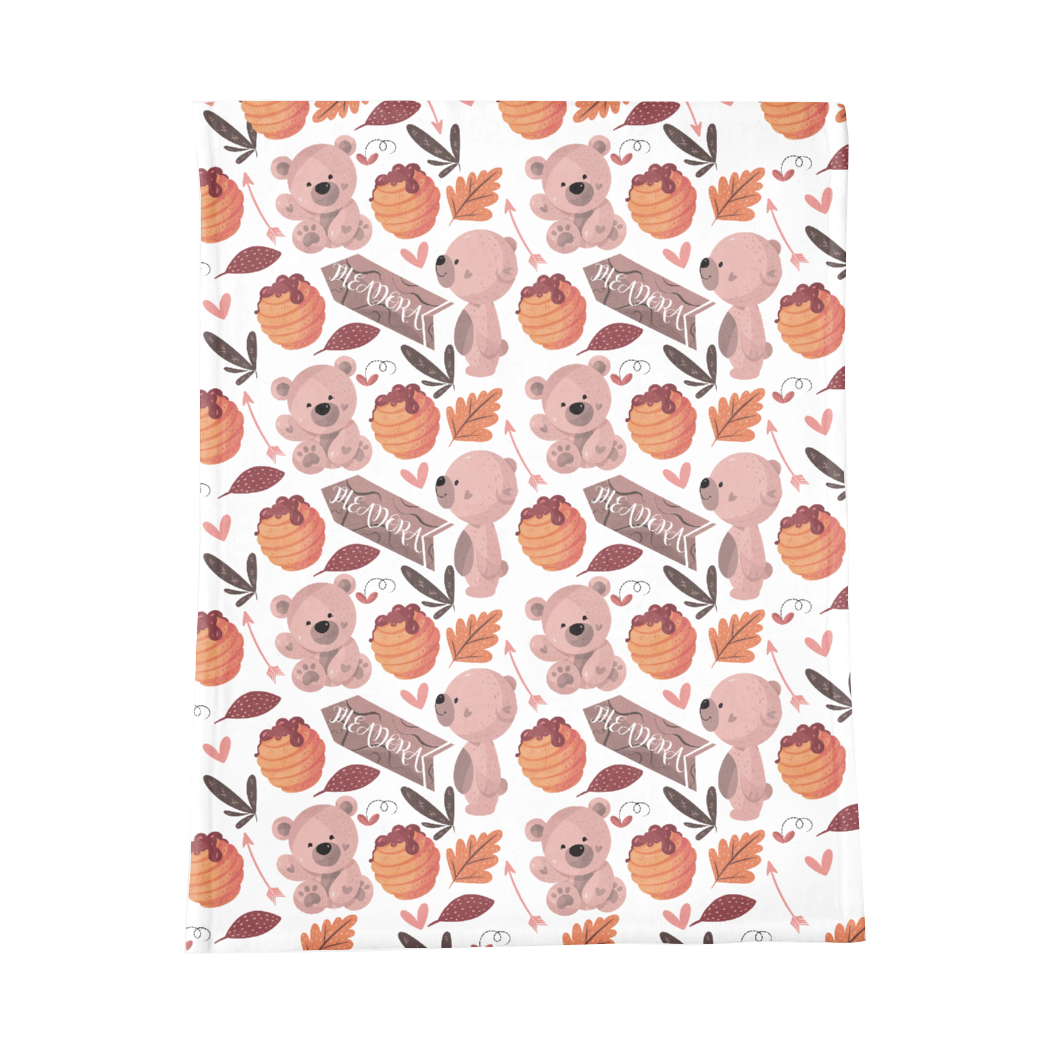 PERSONALIZED CUTE BEAR MINKY BLANKET