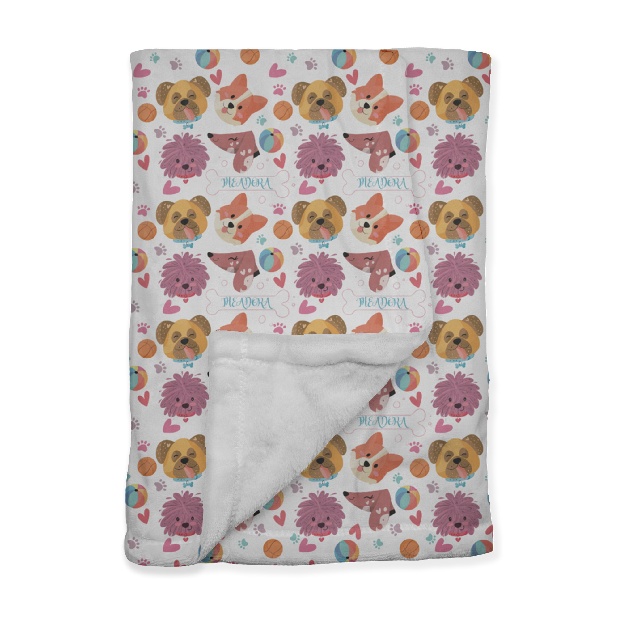 PERSONALIZED CUTE PUPPY MINKY BLANKET