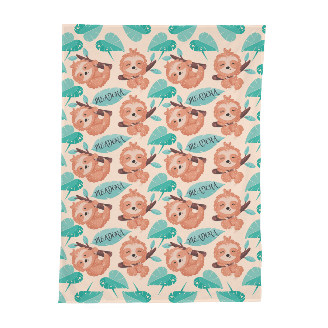 PERSONALIZED CUTE SLOTH SWADDLE BLANKET